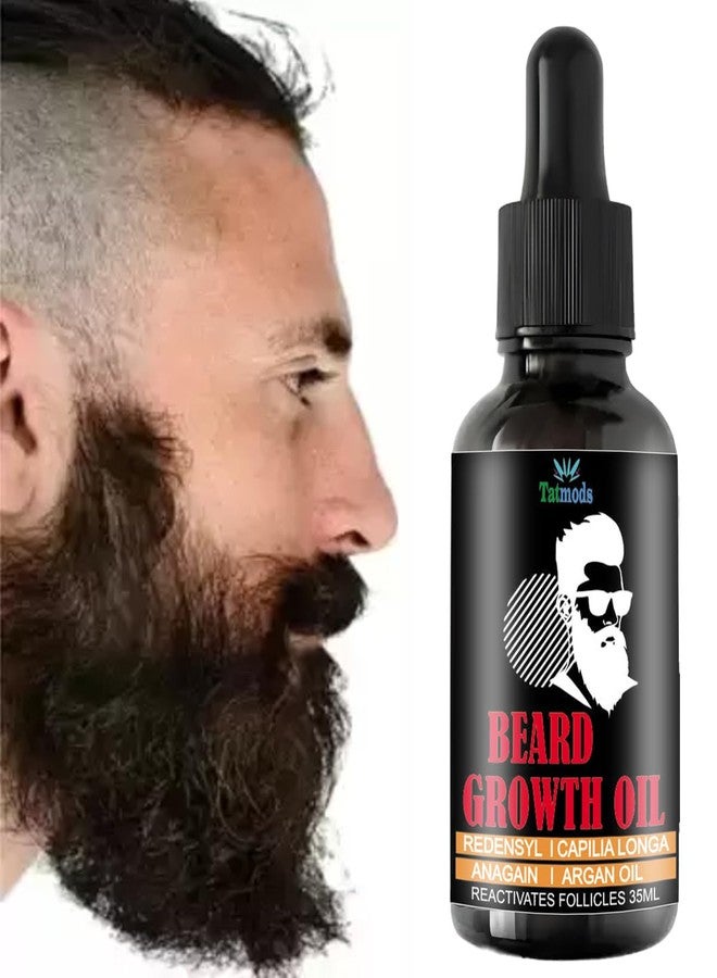 Tatmods Beard Growth Oil for Men - 30ML | 15 Natural Oils & Vitamin E | Softens, Strengthens & Promotes Thicker Beard | Non-Greasy & Fast-Absorbing - Image 1